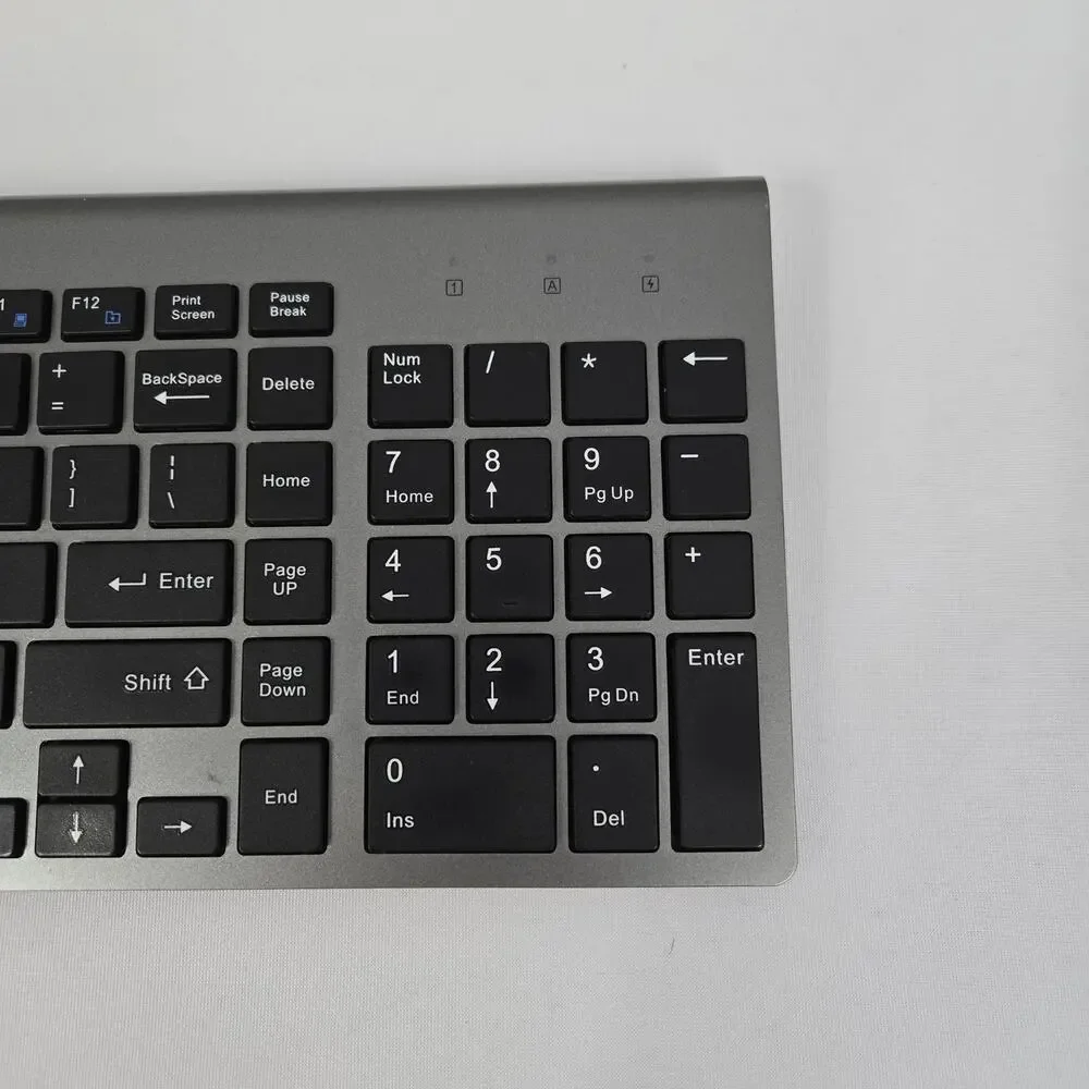 JoyAccess KB2 Slim Full Wireless Keyboard Gray & Silver with USB Receiver